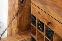 MAKASSAR solid bar cabinet 85cm Sheesham stone finish home bar
