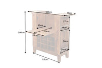 MAKASSAR solid bar cabinet 85cm Sheesham stone finish home bar