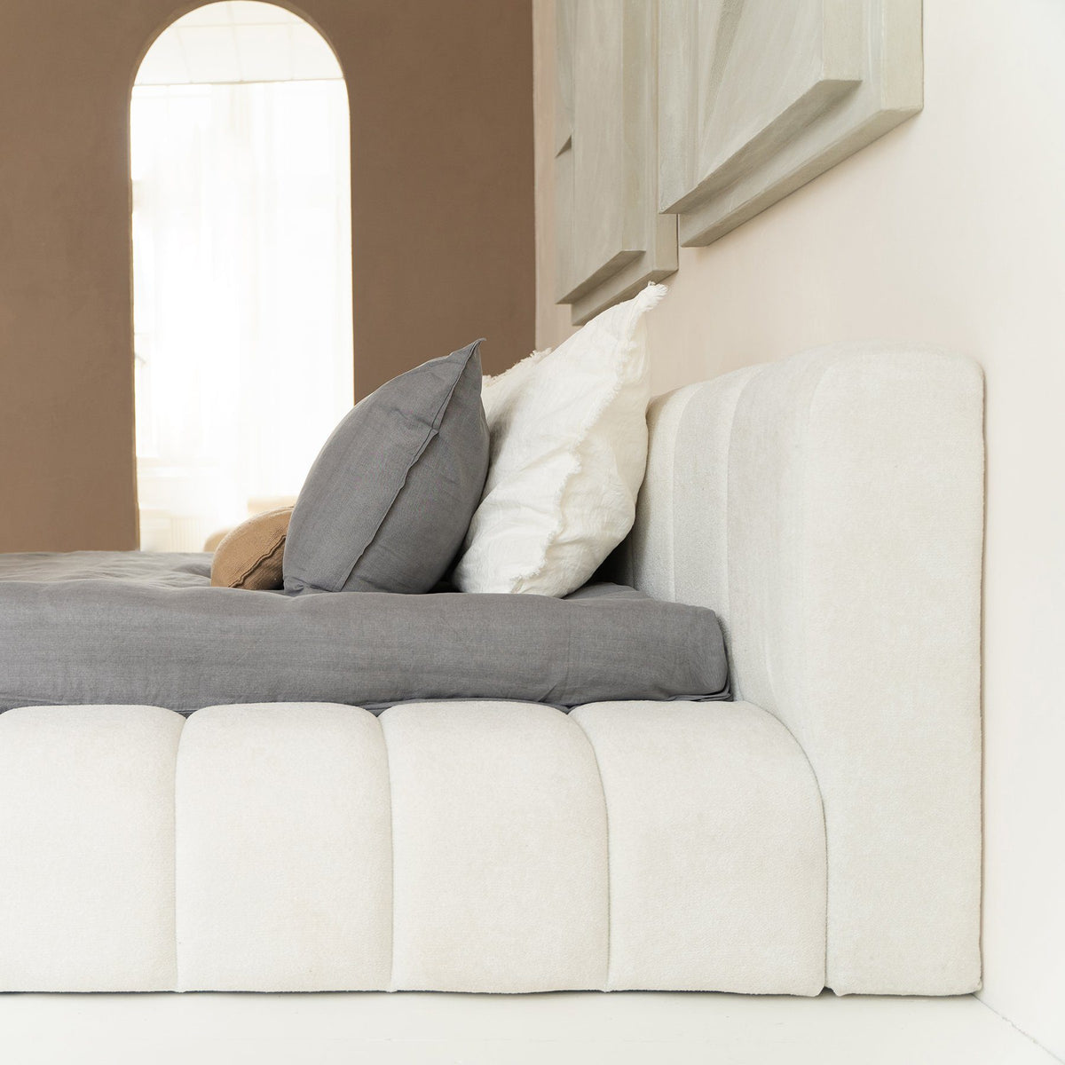 Sitheim-Europe upholstered bed Adore design bed incl. hybrid pocket mattresses 26 cm (1x bed frame, 2x slatted frames, 1x mattress)