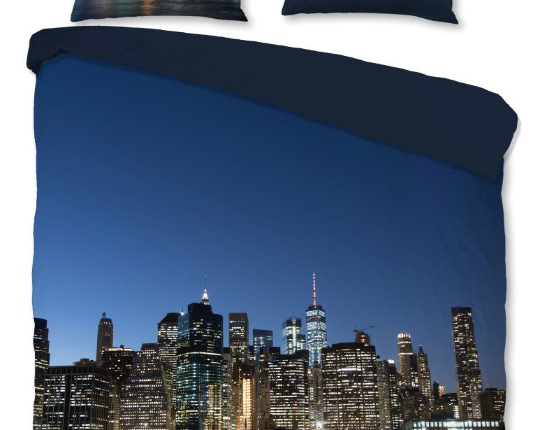 NY City Bettbezug mit Kissenbezug