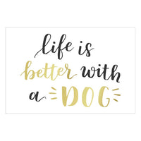 Vinyl Teppich MATTEO Life is better with a dog, rechteckig, Höhe: 2.2 mm