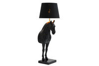 BLACK BEAUTY Extravagante Stehlampe 130cm schwarz Pferdefigur