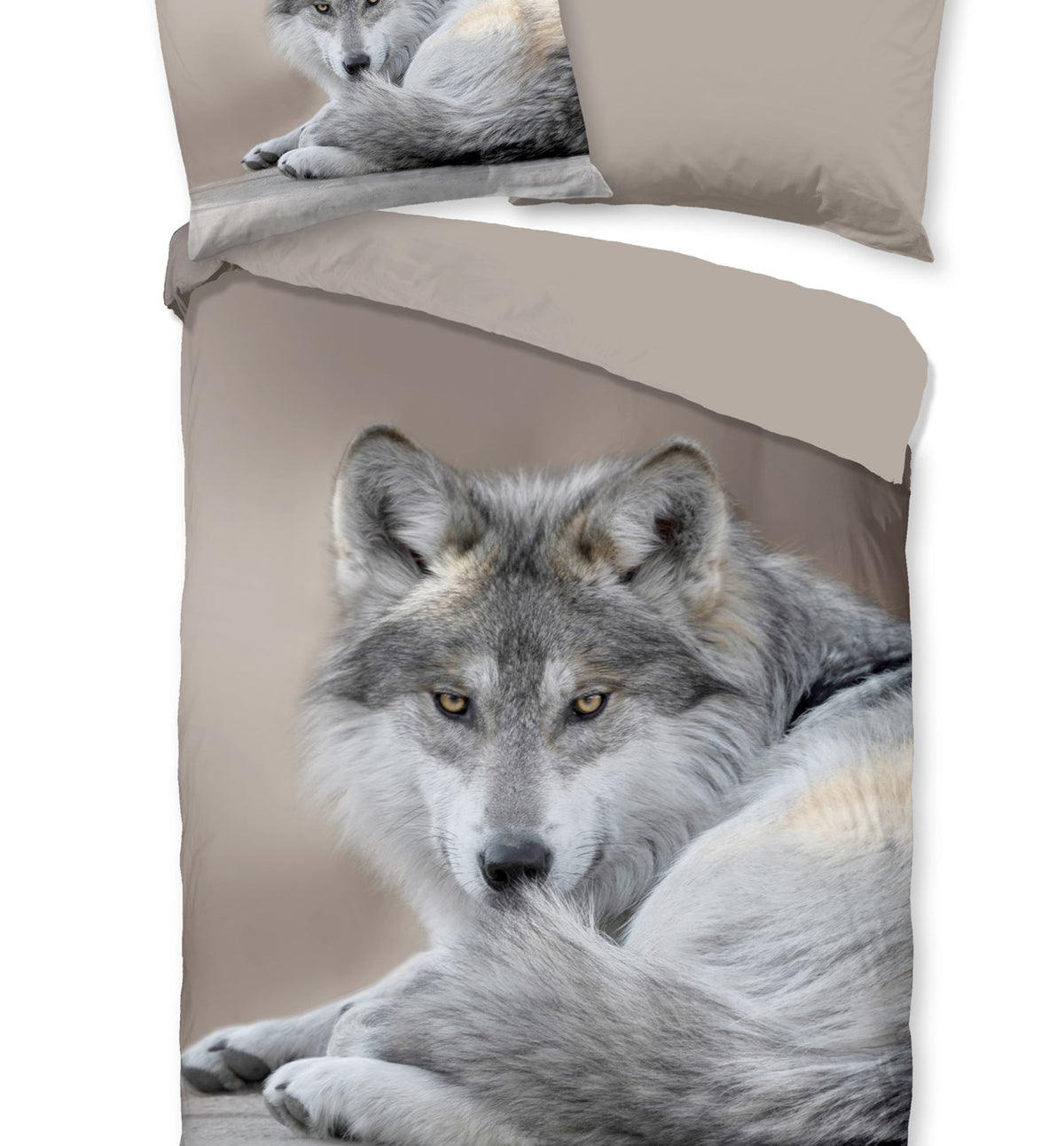 Wolf Bettbezug mit Kissenbezug