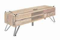 WAVE Design TV Board 160cm black mango solid wood