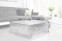 ABSTRACT Handgearbeiteter Couchtisch 60cm Alu silberfarbig im Gap Design