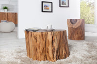 GOA Solid Coffee Table 50cm Acacia Tree Trunk Stool Side Table