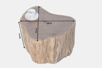 GOA Solid Coffee Table 50cm Acacia Tree Trunk Stool Side Table
