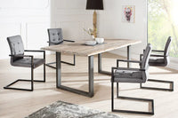 OXFORD design cantilever chair with armrest iron frame
