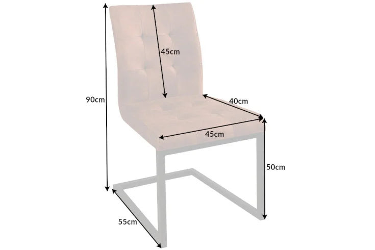 OXFORD design cantilever chair iron frame
