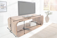 CUBUS Eleganter Holz Couchtisch 100cm Sheesham stone finish TV-Board