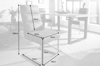 COMFORT Design Freischwinger Stuhl mit Edelstahl-Gestell
