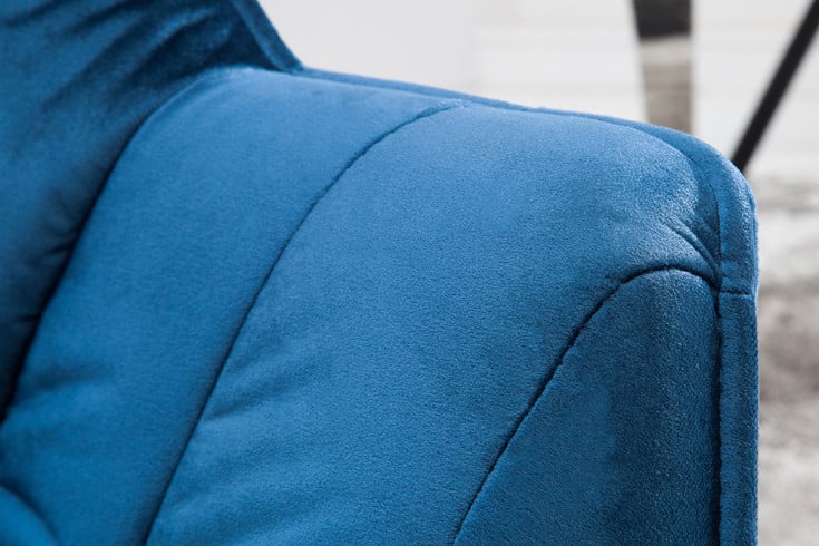 THE DUTCH COMFORT design chair velvet retro style with armrests