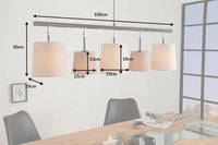 LEVELS Design Hängeleuchte 100cm braun beige Leinenschirme Design by KARE