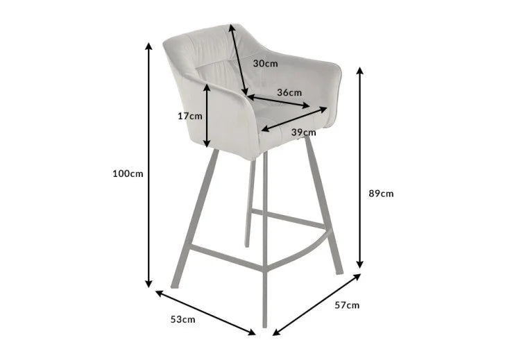 LOFT Retro bar chair 100cm bar stool with armrest