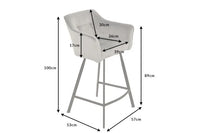 LOFT Retro bar chair 100cm bar stool with armrest