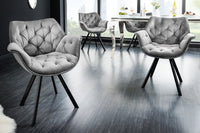 THE DUTCH COMFORT velvet chair with high-quality upholstery and armrest