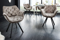 THE DUTCH COMFORT velvet chair with high-quality upholstery and armrest