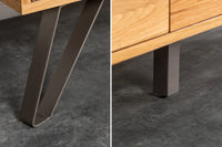 LIVING EDGE Massives Sideboard 160cm Wildeiche geölt Baumkanten Board