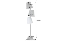 LEVELS Design Stehlampe 163cm schwarz grau mit 3 Leinenschirmen