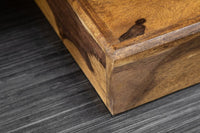 MOSAICO Handcrafted bar cabinet 130cm Sheesham wood stone finish 3D effect