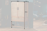 BAMBOO LOUNGE Solid highboard 140cm mango wood bamboo with Viennese weave