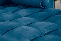 HEAVEN Large corner sofa 255cm gray linen fabric including cushions country house style