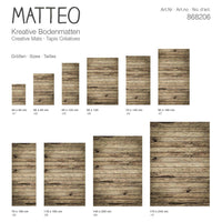 Vinyl Teppich MATTEO Holz, rechteckig, Höhe: 2.2 mm