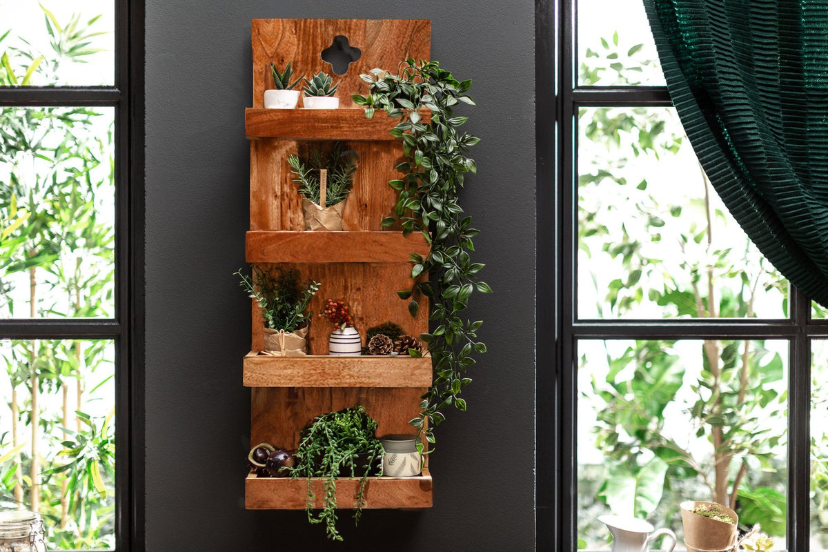 Massives Küchenregal ROMEO 80cm Akazienholz Wandregal
