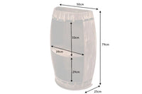 BODEGA Elegantes Regal 79cm natur Pinie halbes Weinfass Shabby Chic