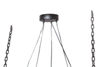 BARRACUDA Industrial hanging lamp 152cm recycled solid wood with 5 lights