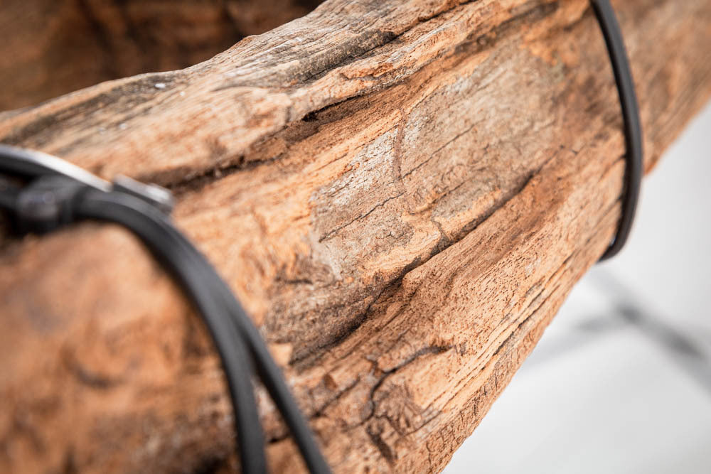 BARRACUDA Industrial hanging lamp 152cm recycled solid wood with 5 lights