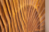 SCORPION Massives Highboard 120cm braun Mangoholz aufwendige 3D Schnitzereien
