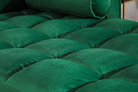 HEAVEN Large corner sofa 255cm gray linen fabric including cushions country house style