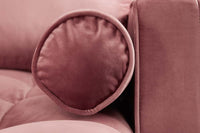 HEAVEN Large corner sofa 255cm gray linen fabric including cushions country house style