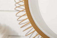 STORAGE Runder Couchtisch 50cm gold weiß Metall Tablett Beistelltisch mit Stauraum handmade