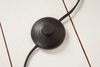 ELEMENTS Design Stehlampe 147cm schwarz Baumwollschirm Fuß mit Massivholz