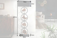 ELEMENTS Design Stehlampe 147cm schwarz Baumwollschirm Fuß mit Massivholz