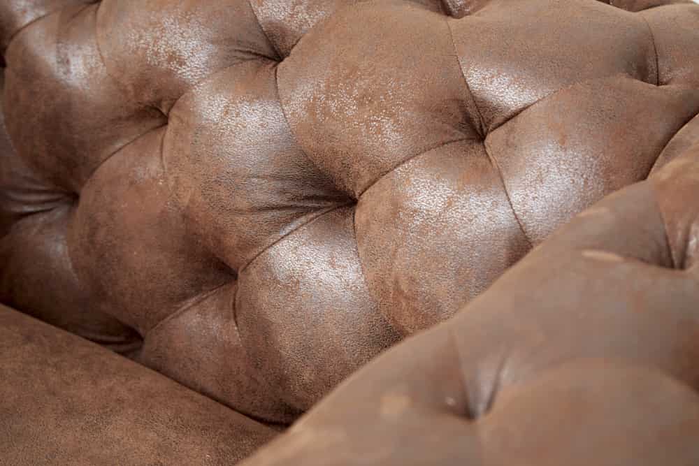 MODERN BAROCK Design Chesterfield Sessel 120cm antik braun Microfaser mit Federkern
