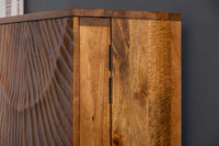 PURE Solid highboard 140cm Sheesham stone finish display case rosewood