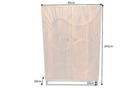 PURE Solid highboard 140cm Sheesham stone finish display case rosewood