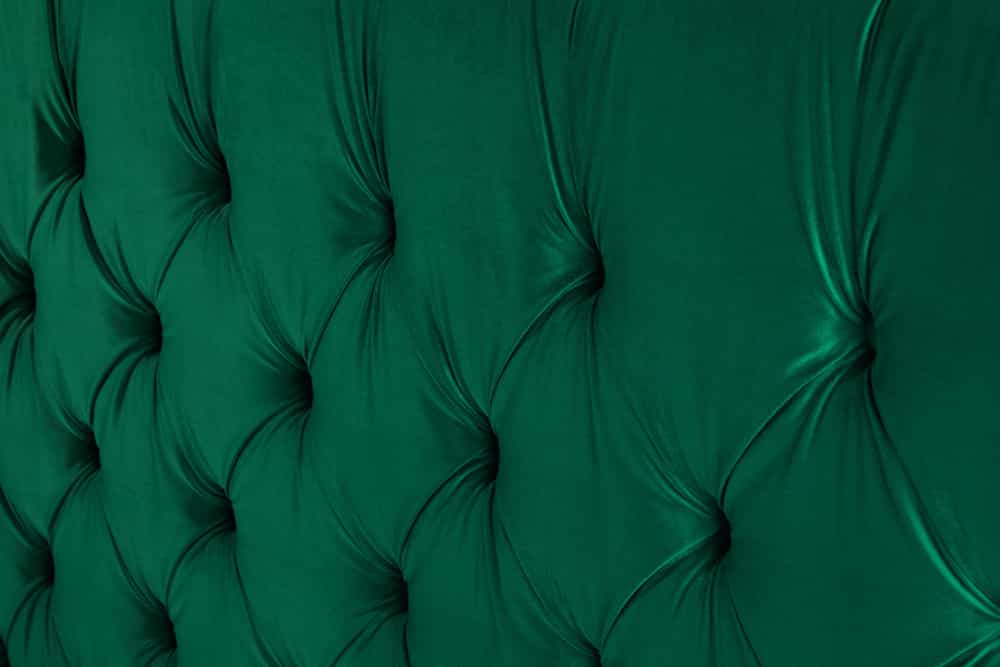 PARIS Design Boxbett 180x200cm dunkelgrün Samt Chesterfield Doppelbett