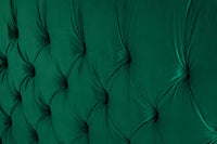 PARIS Design Boxbett 180x200cm dunkelgrün Samt Chesterfield Doppelbett