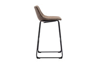 DJANGO Design Barstuhl taupe mit Eisengestell