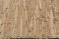PURE Echtleder Teppich 230x160cm aus Leder und Hanf