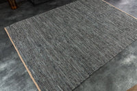 PURE Echtleder Teppich 230x160cm aus Leder und Hanf