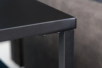 Moderner Beistelltisch DURA STEEL 50cm schwarz Metall mit Ablagefach