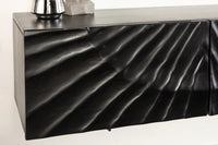 SCORPION Solid TV board 160cm black mango wood hanging lowboard