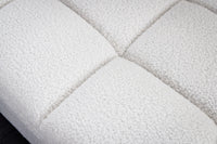 Design 3-Sitzer Sofa COZY 220cm weiß Bouclé Federkern