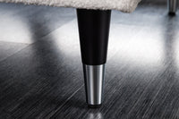 Design 3-Sitzer Sofa COZY 220cm weiß Bouclé Federkern