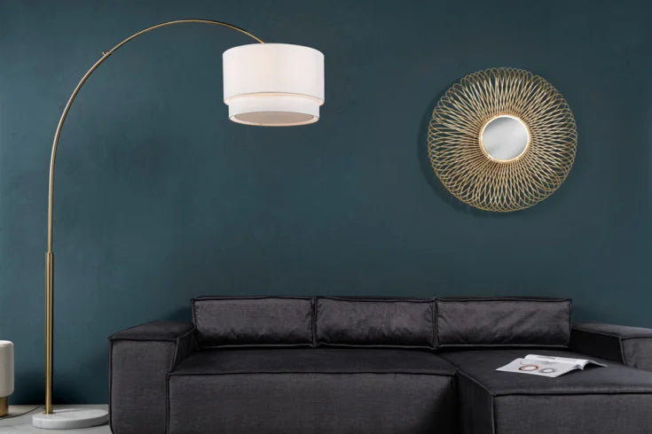 Extendable floor lamp LOUNGE DEAL 210cm metal marble base arc lamp